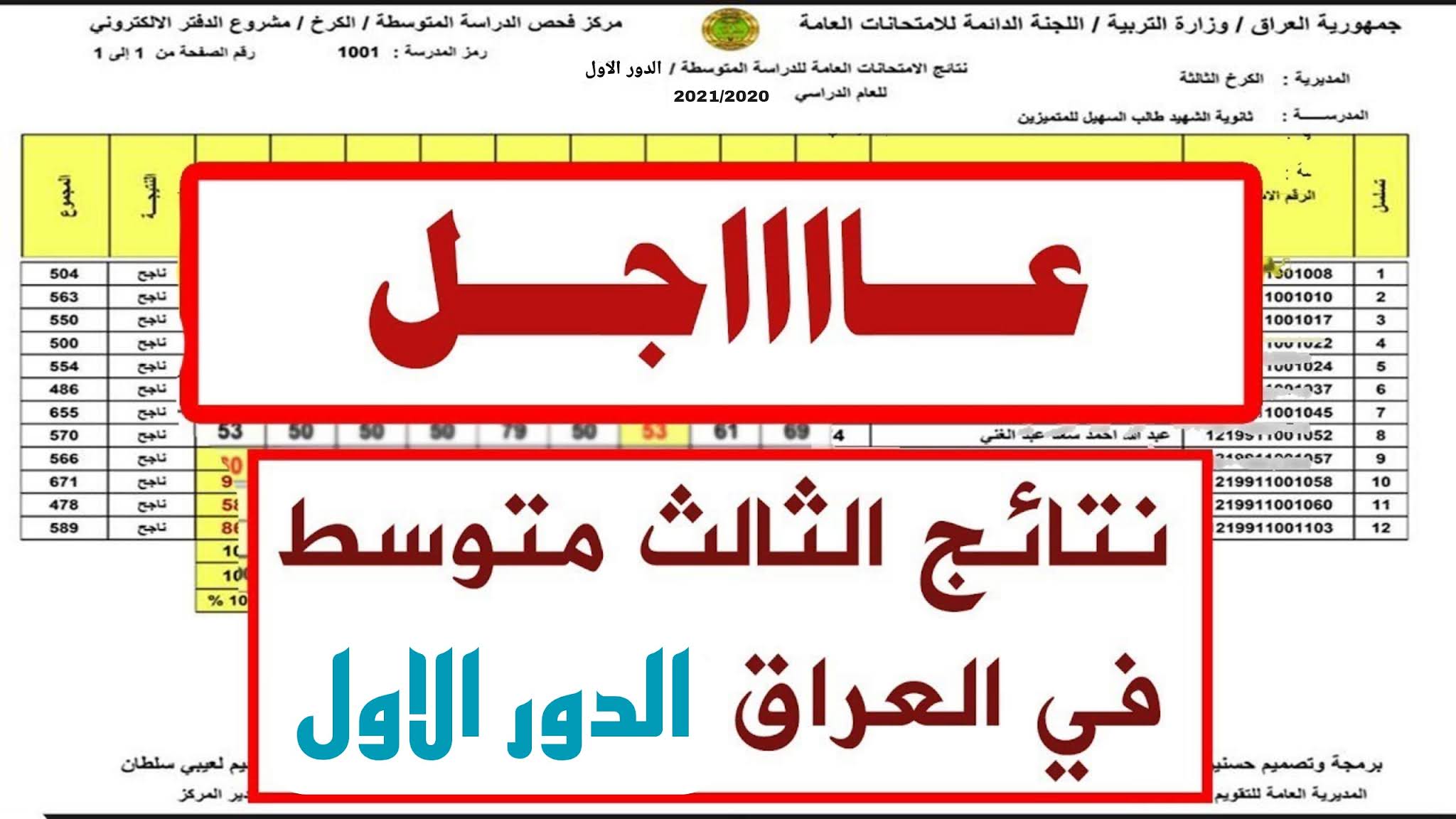 ” هام وعاجل” رابط نتائج الثالث المتوسط دور اول 2024 pdf والاعلان عن نتائج الثالث المتوسط دور أول في جميع محافظات العراق