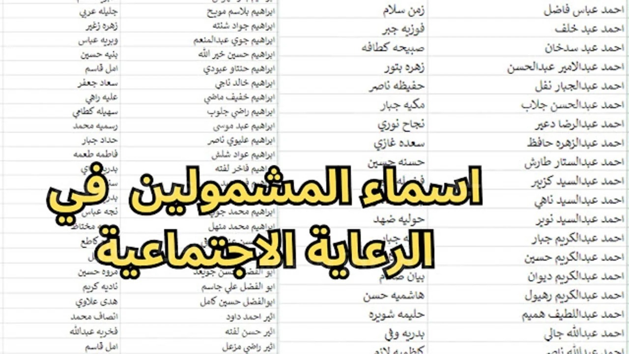 إعـــرف.. اسماء المشمولين بالرعاية الاجتماعية بالعراق 2024 الدفعة الأخيرة عبر منصة مظلتي spa.gov.iq