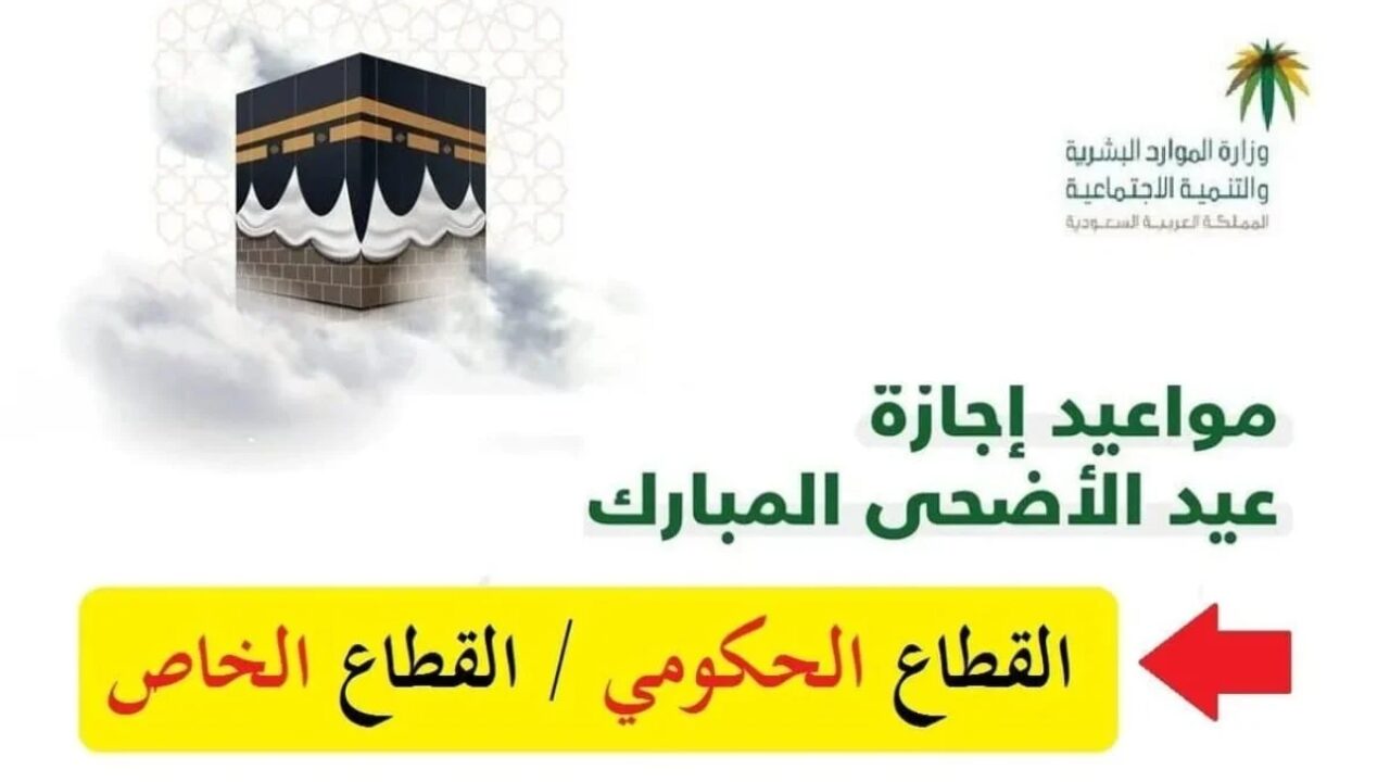 ” لموظفين المملكة” موعد اجازة عيد الاضحي في السعودية 2024 وموعد العودة للعمل حسب وزارة الموارد البشرية