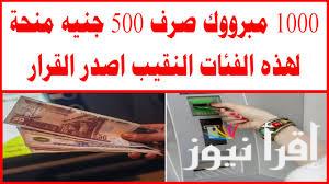 بقرار حكومي صرف منحة جديدة 500 جنيه لهذه الفئات.. والتنفيذ خلال أيام قليلة من الان