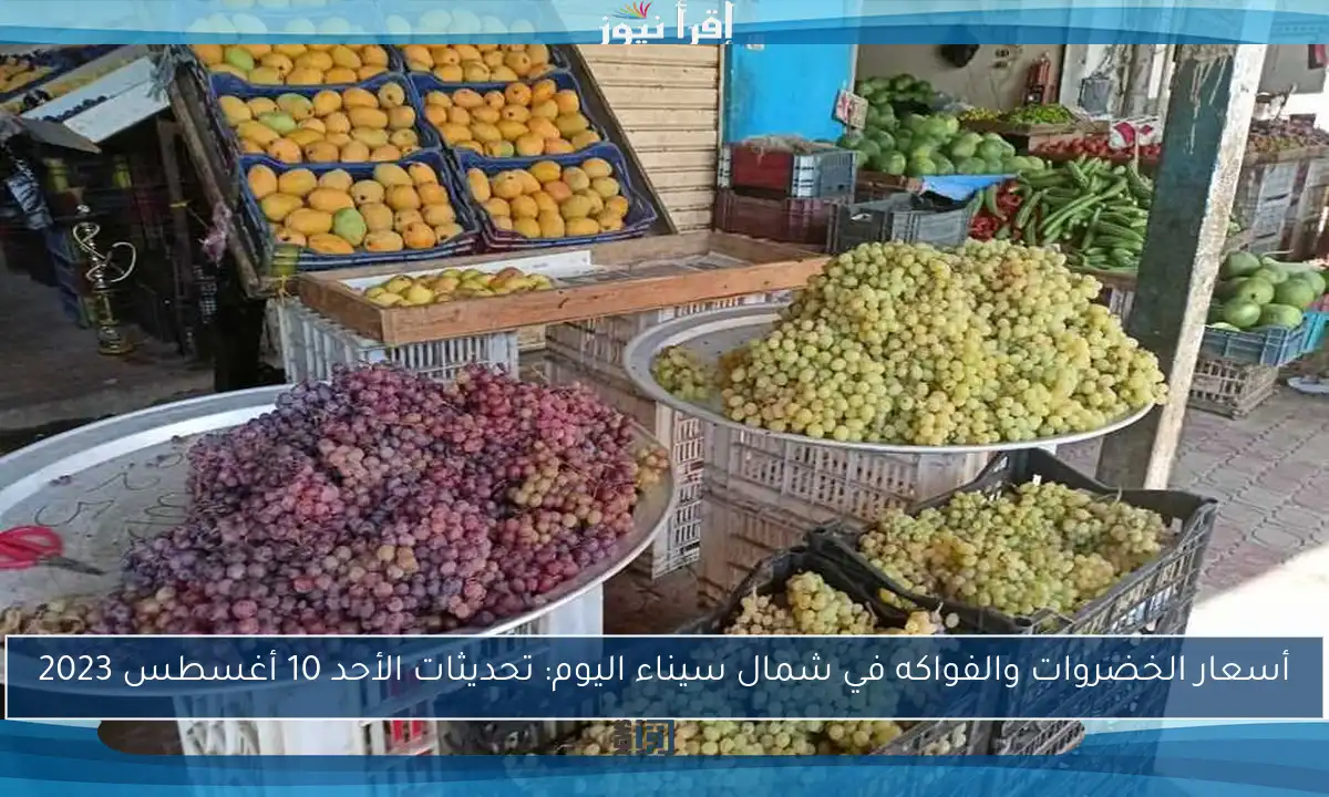 أسعار الخضروات والفواكه في شمال سيناء اليوم: تحديثات الأحد 10 أغسطس 2023