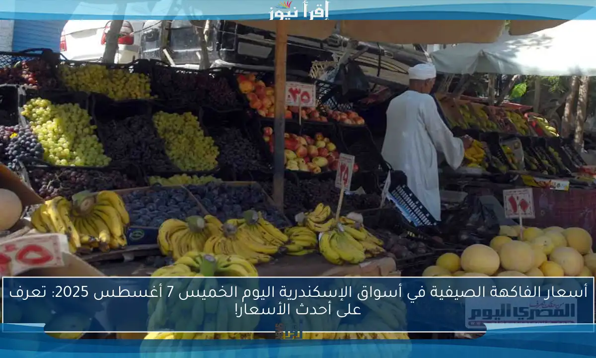 أسعار الفاكهة الصيفية في أسواق الإسكندرية اليوم الخميس 7 أغسطس 2025: تعرف على أحدث الأسعار!