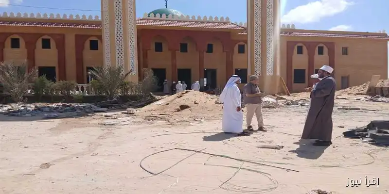 أوقاف شمال سيناء تتابع تقدم أعمال إنشاء مسجد الشيخ خلف في الشيخ زويد