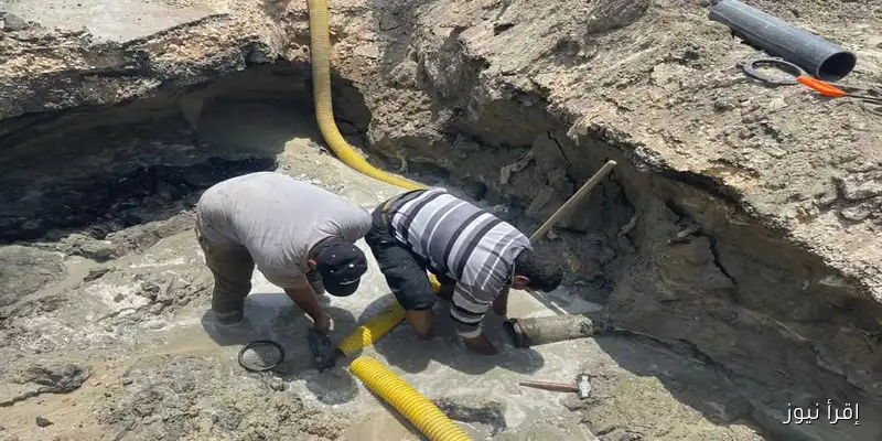 إصلاح 8 كسور مفاجئة في شبكات مياه مدن القناة: جهود مستمرة لضمان تدفق المياه