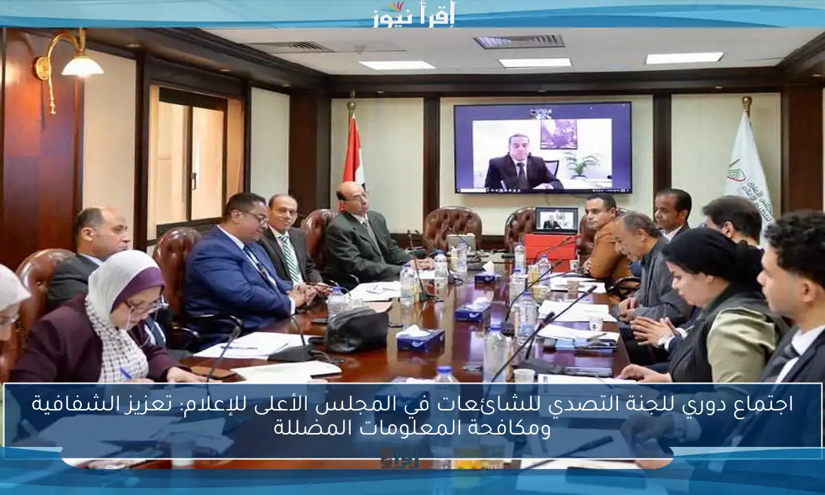 اجتماع دوري للجنة التصدي للشائعات في المجلس الأعلى للإعلام: تعزيز الشفافية ومكافحة المعلومات المضللة