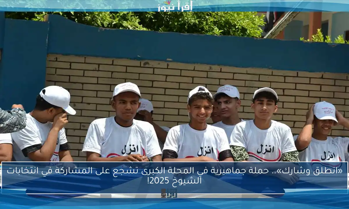 «انطلق وشارك».. حملة جماهيرية في المحلة الكبرى تشجع على المشاركة في انتخابات الشيوخ 2025!