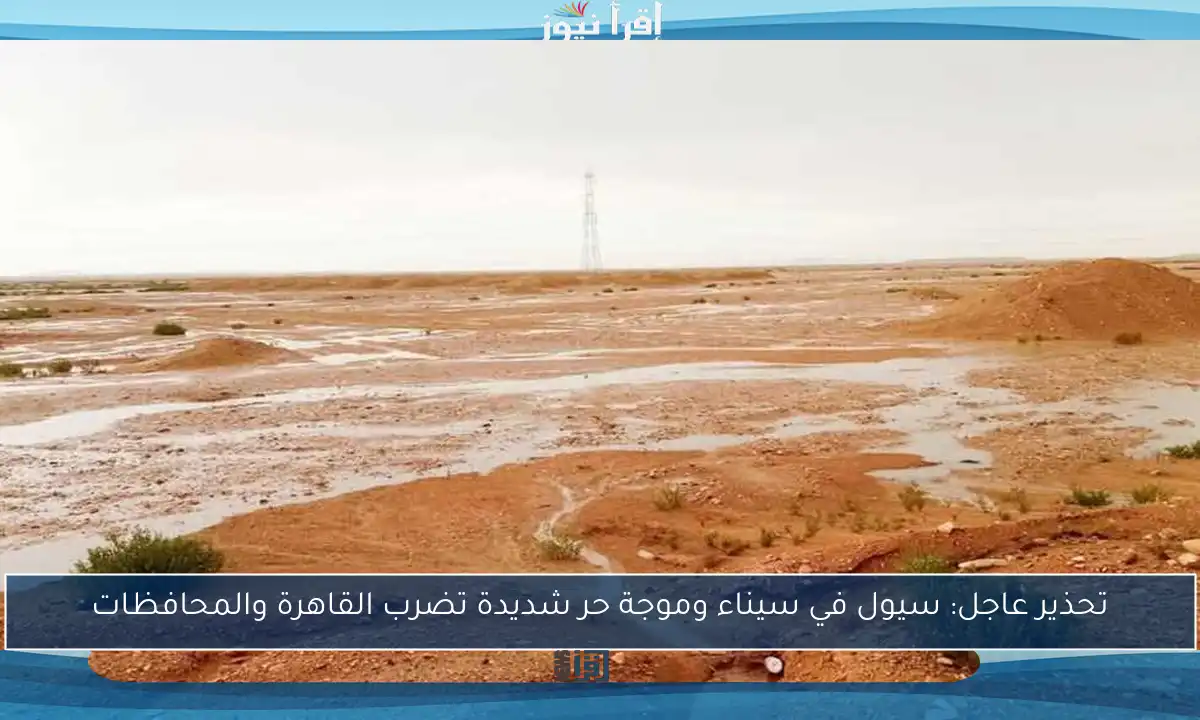 تحذير عاجل: سيول في سيناء وموجة حر شديدة تضرب القاهرة والمحافظات