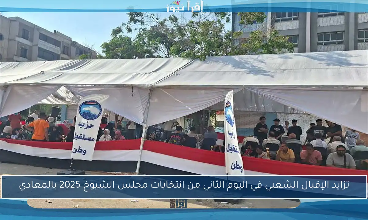 تزايد الإقبال الشعبي في اليوم الثاني من انتخابات مجلس الشيوخ 2025 بالمعادي