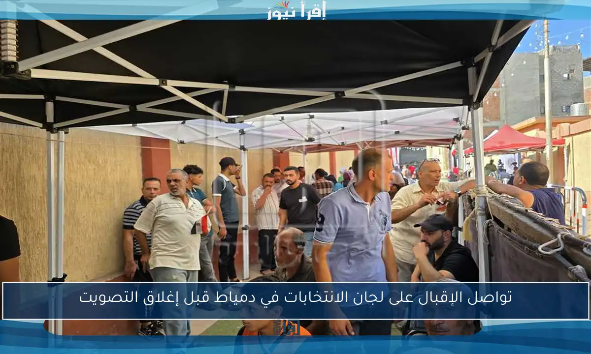 تواصل الإقبال على لجان الانتخابات في دمياط قبل إغلاق التصويت