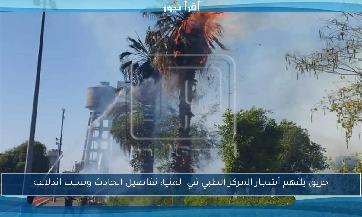 حريق يلتهم أشجار المركز الطبي في المنيا: تفاصيل الحادث وسبب اندلاعه