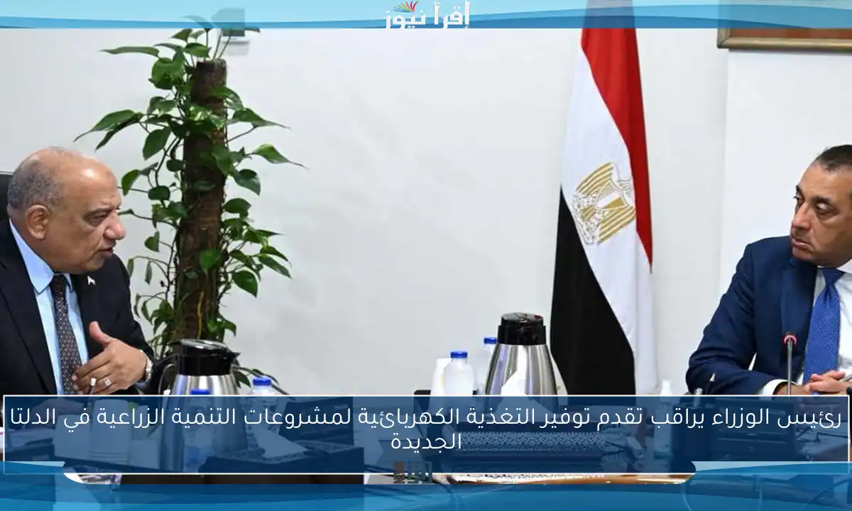 رئيس الوزراء يراقب تقدم توفير التغذية الكهربائية لمشروعات التنمية الزراعية في الدلتا الجديدة