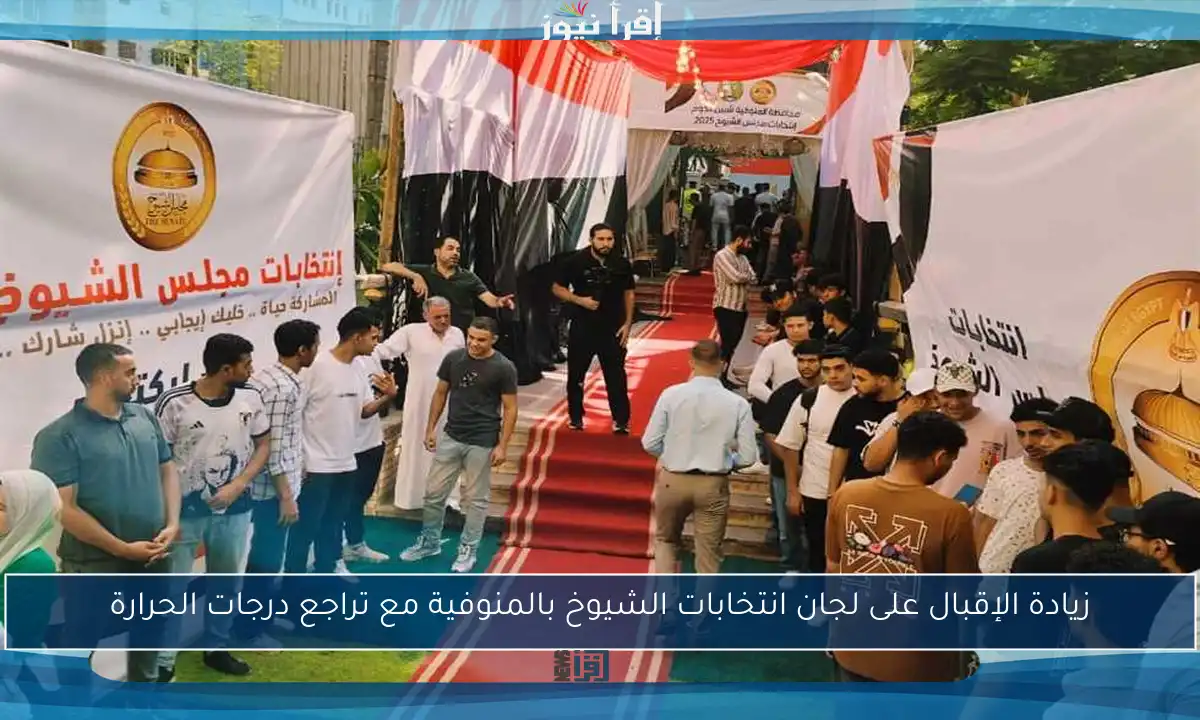 زيادة الإقبال على لجان انتخابات الشيوخ بالمنوفية مع تراجع درجات الحرارة