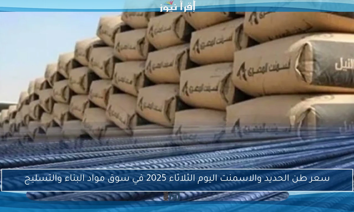 سعر طن الحديد والاسمنت اليوم الثلاثاء 2025 في سوق مواد البناء والتسليح