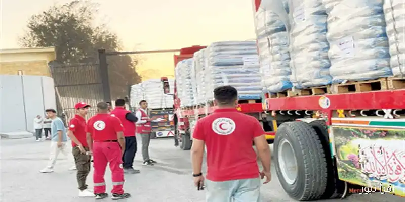 شمال سيناء: 63 شاحنة وقود ومساعدات إنسانية تصل إلى قطاع غزة