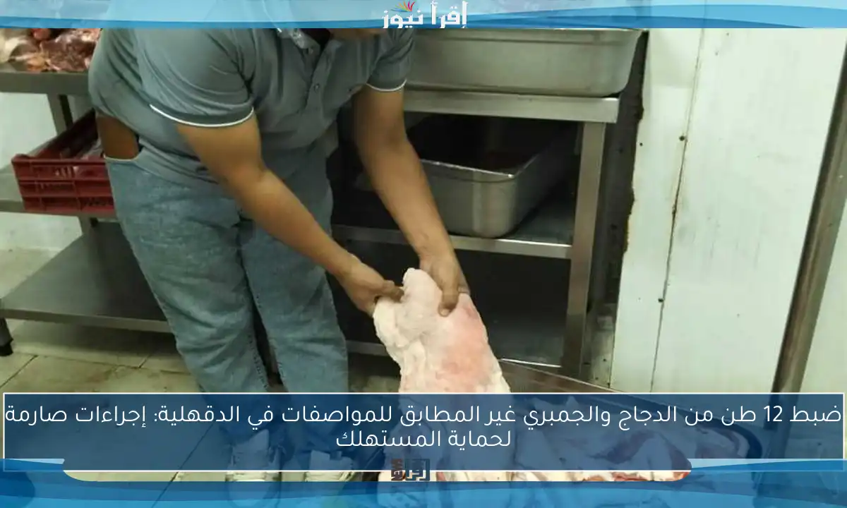 ضبط 12 طن من الدجاج والجمبري غير المطابق للمواصفات في الدقهلية: إجراءات صارمة لحماية المستهلك