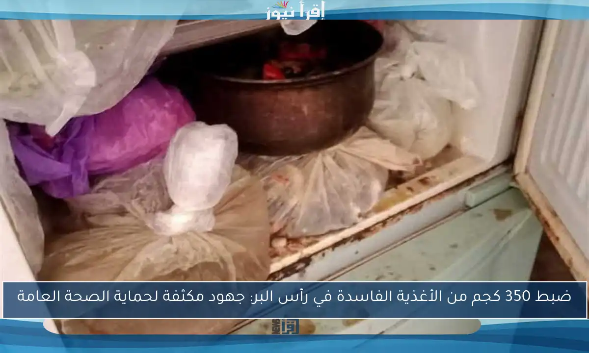 ضبط 350 كجم من الأغذية الفاسدة في رأس البر: جهود مكثفة لحماية الصحة العامة
