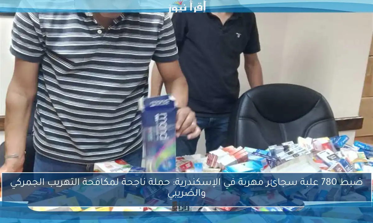ضبط 780 علبة سجائر مهربة في الإسكندرية: حملة ناجحة لمكافحة التهريب الجمركي والضريبي