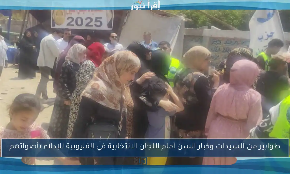 طوابير من السيدات وكبار السن أمام اللجان الانتخابية في القليوبية للإدلاء بأصواتهم