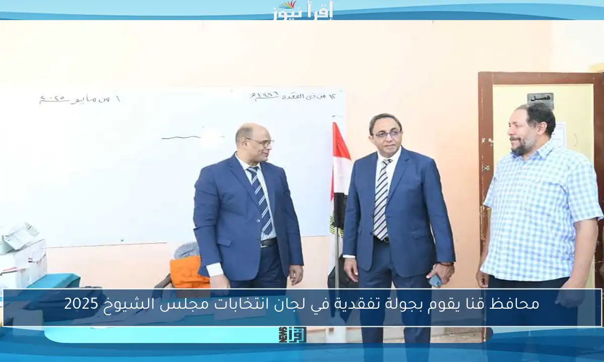 محافظ قنا يقوم بجولة تفقدية في لجان انتخابات مجلس الشيوخ 2025