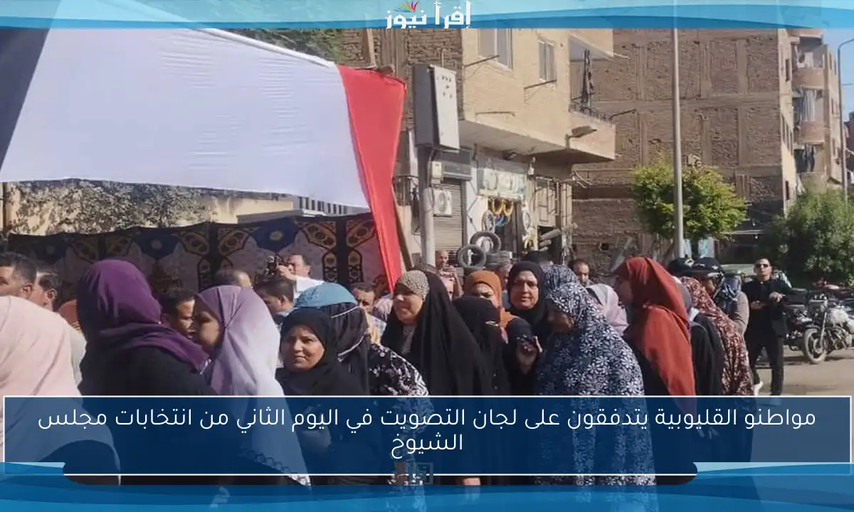 مواطنو القليوبية يتدفقون على لجان التصويت في اليوم الثاني من انتخابات مجلس الشيوخ