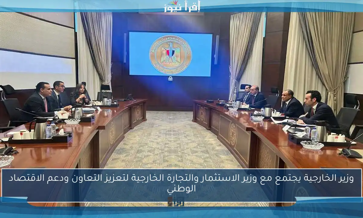 وزير الخارجية يجتمع مع وزير الاستثمار والتجارة الخارجية لتعزيز التعاون ودعم الاقتصاد الوطني