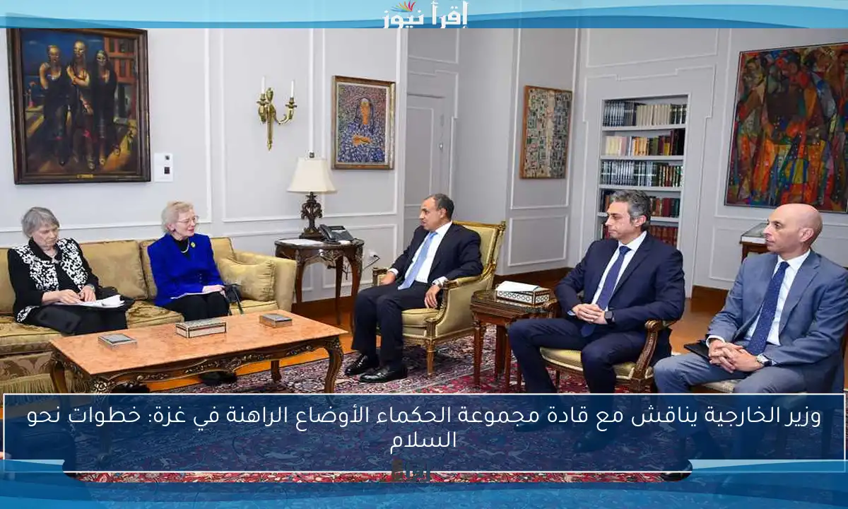 وزير الخارجية يناقش مع قادة مجموعة الحكماء الأوضاع الراهنة في غزة: خطوات نحو السلام