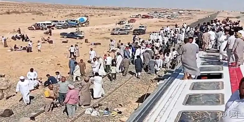 وزير النقل يزور موقع حادث قطار مطروح ويأمر بتشكيل لجنة فنية للتحقيق في الحادث